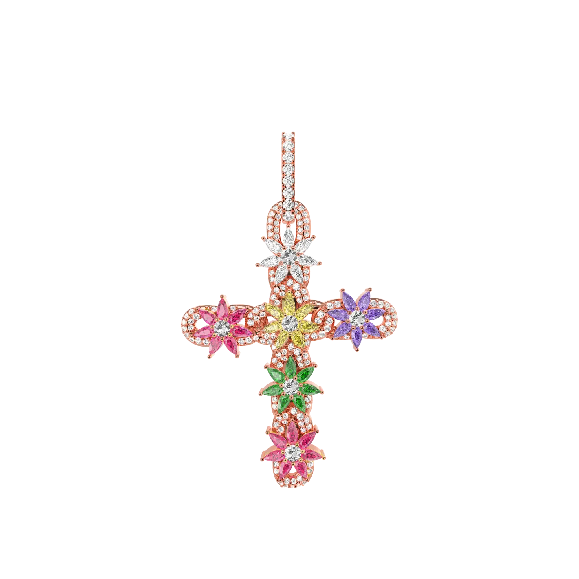 Lily Infinity Cross Pendant