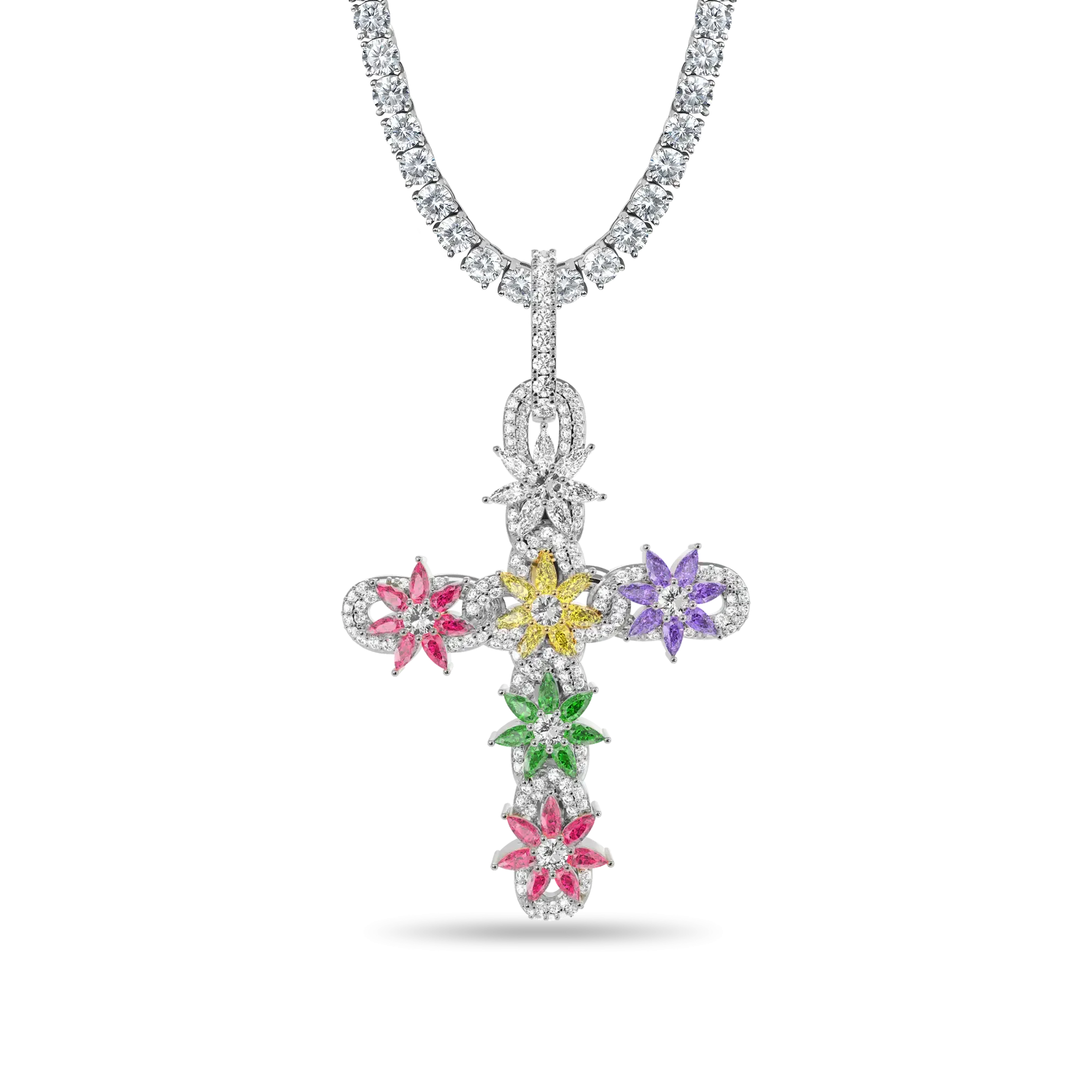 Lily Infinity Cross Pendant