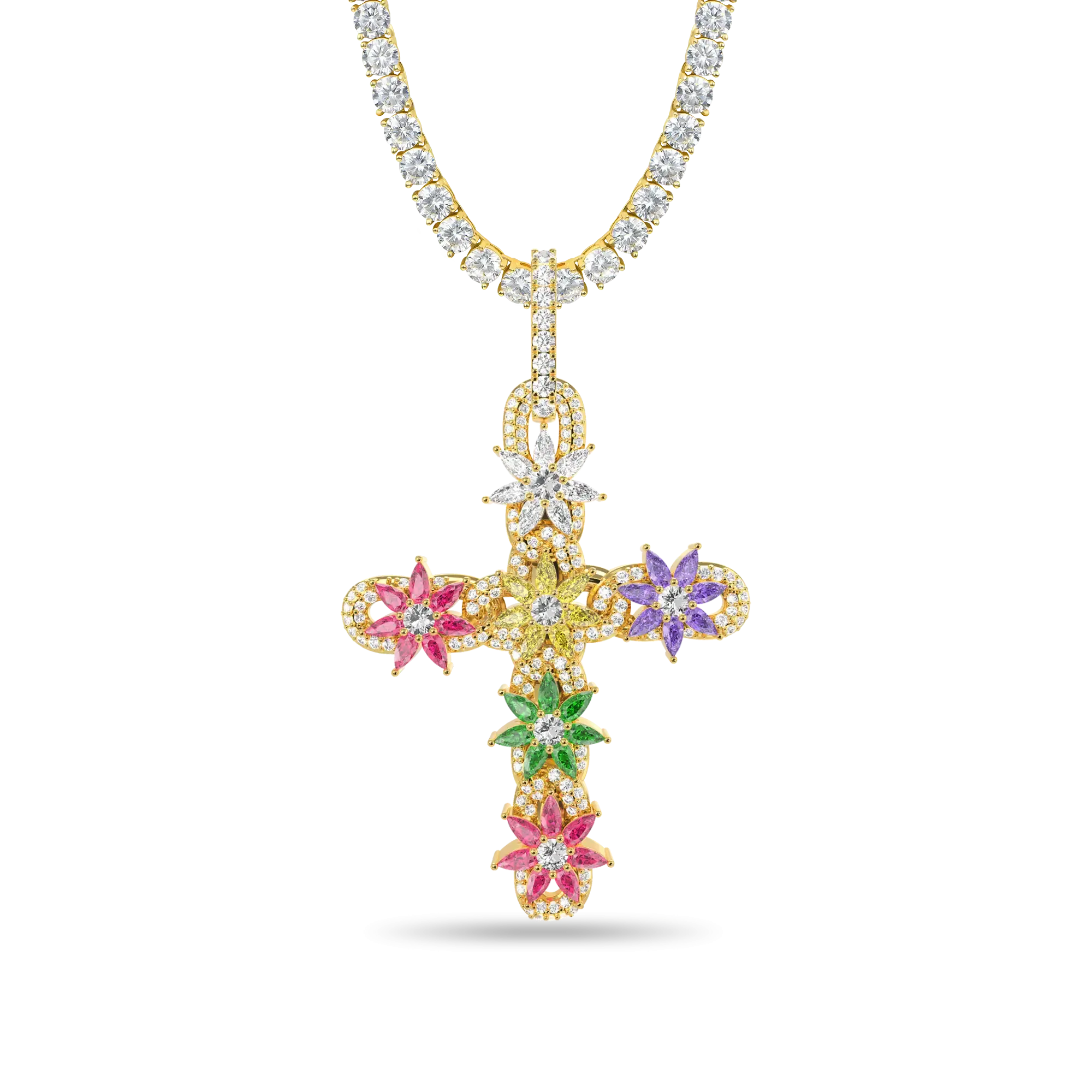 Lily Infinity Cross Pendant