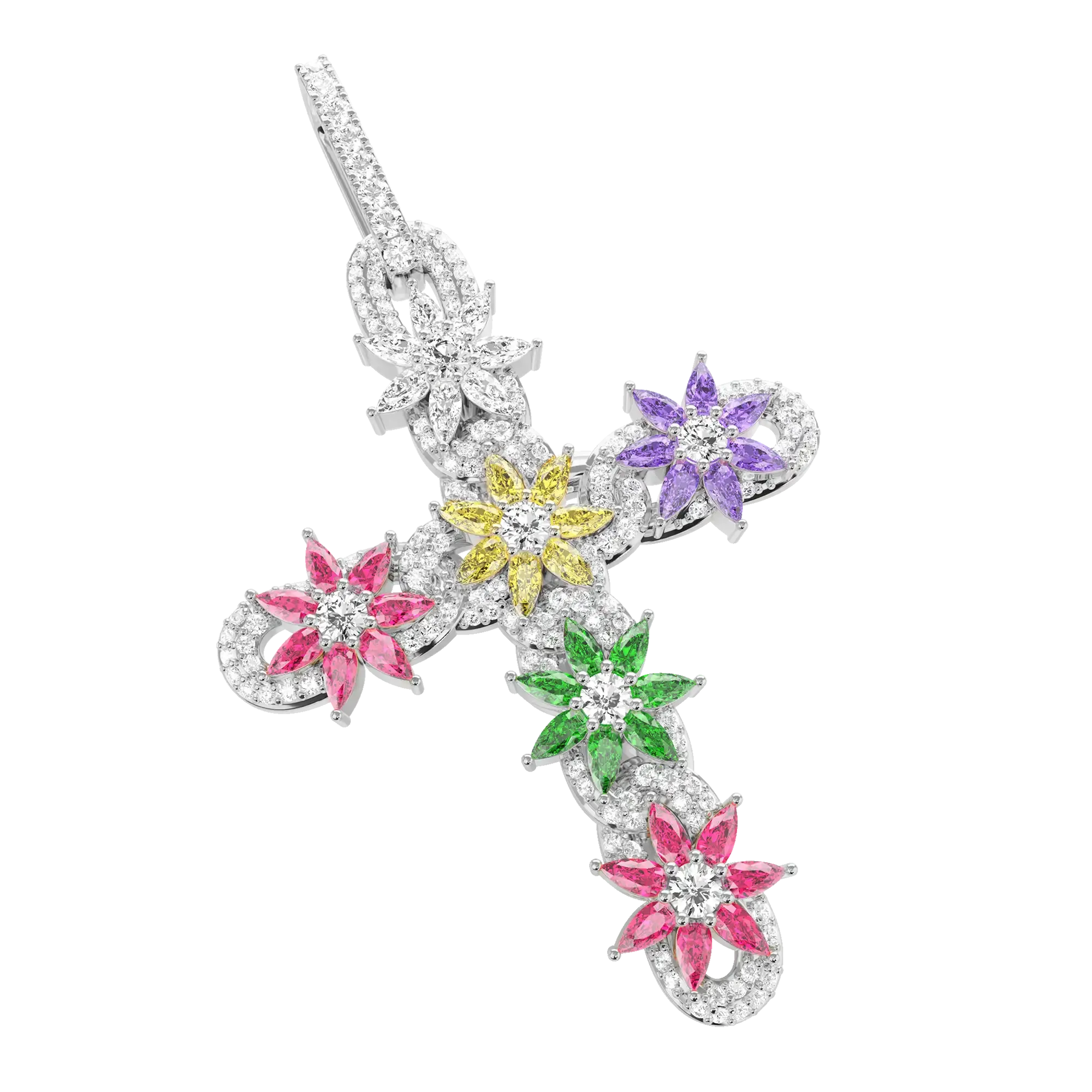 Lily Infinity Cross Pendant