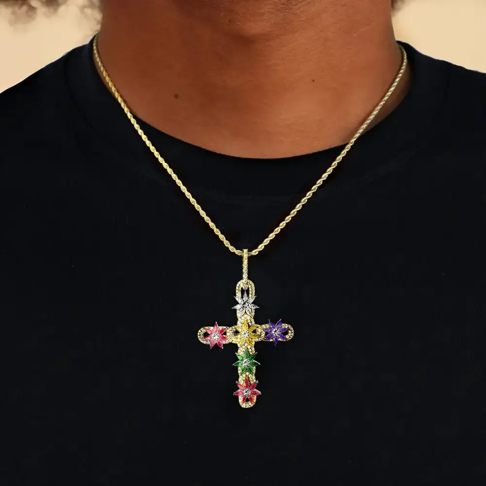 Lily Infinity Cross Pendant