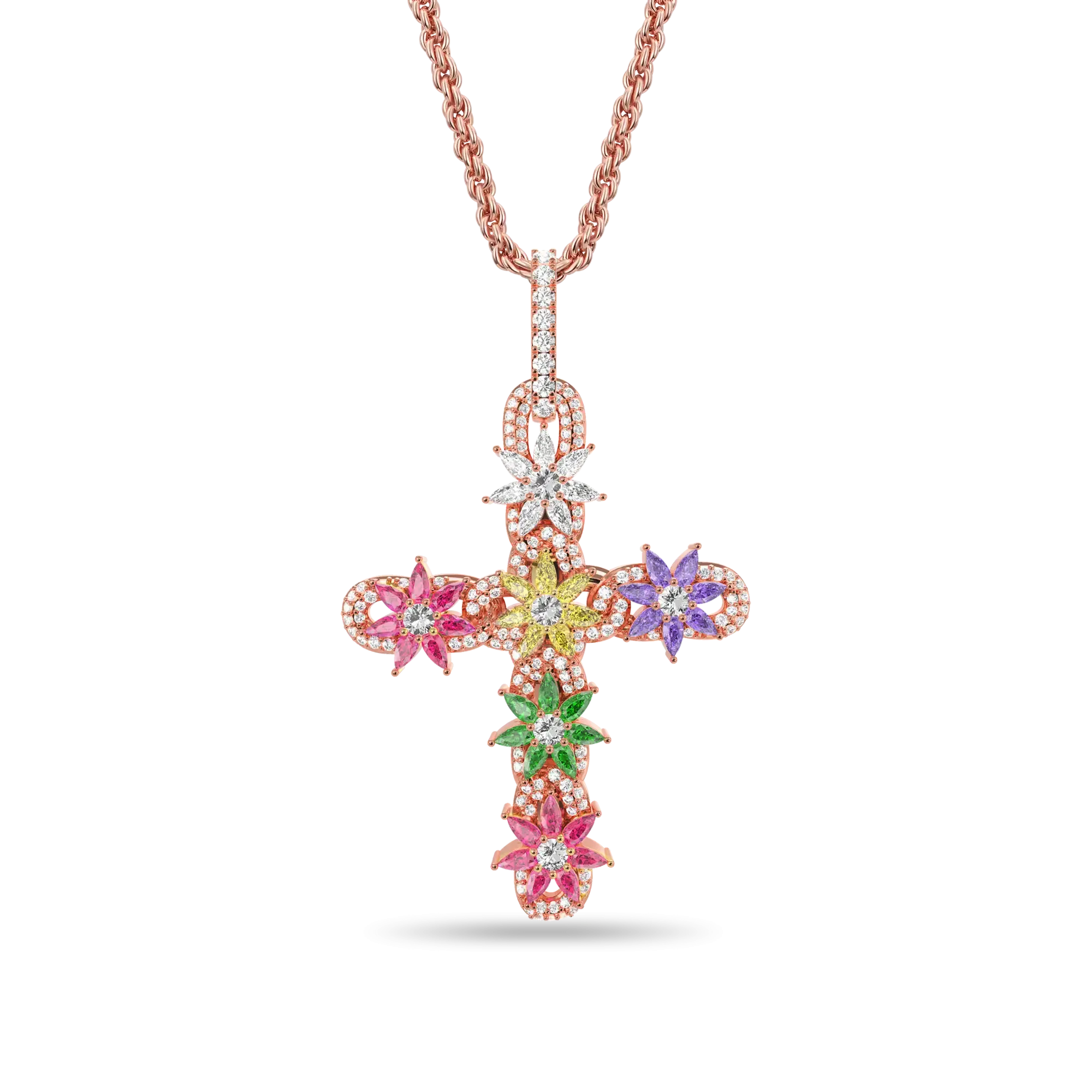 Lily Infinity Cross Pendant