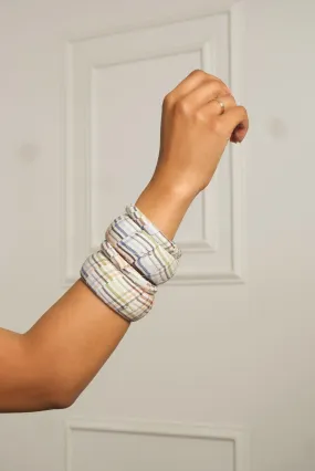 Linear plaid Bangles 4 Stack