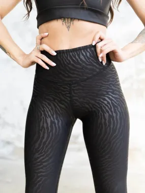 Lismina Leather Look Leggings Black Zebra