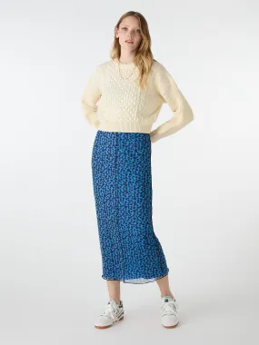 Liza Mesh Skirt in Blue