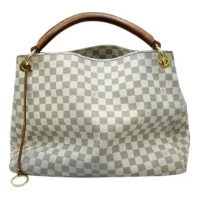 Louis Vuitton Artsy Mm White Damier Azur Canvas Hobo Bag