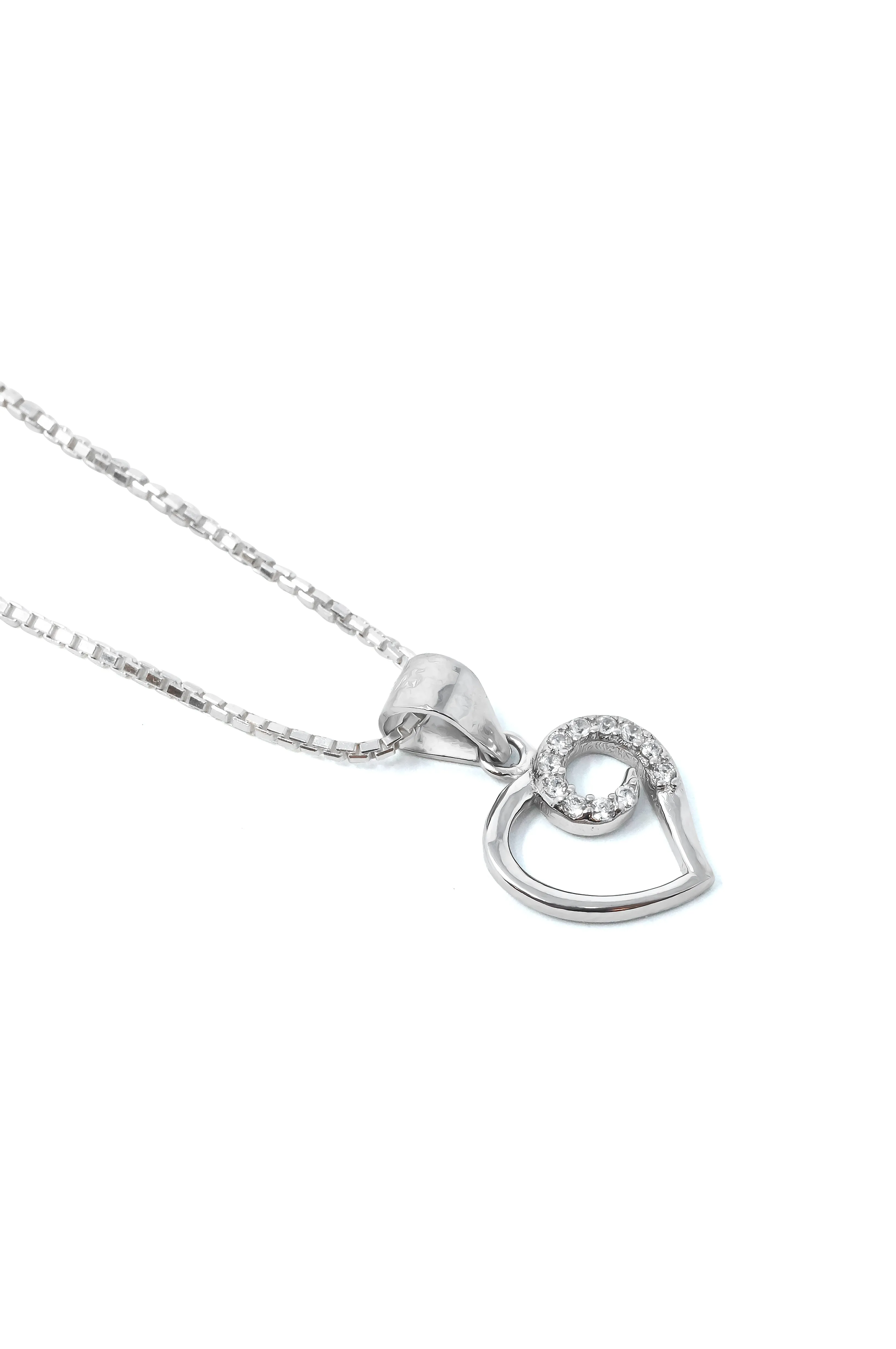 Love With A Twist Heart Sterling Silver Pendant