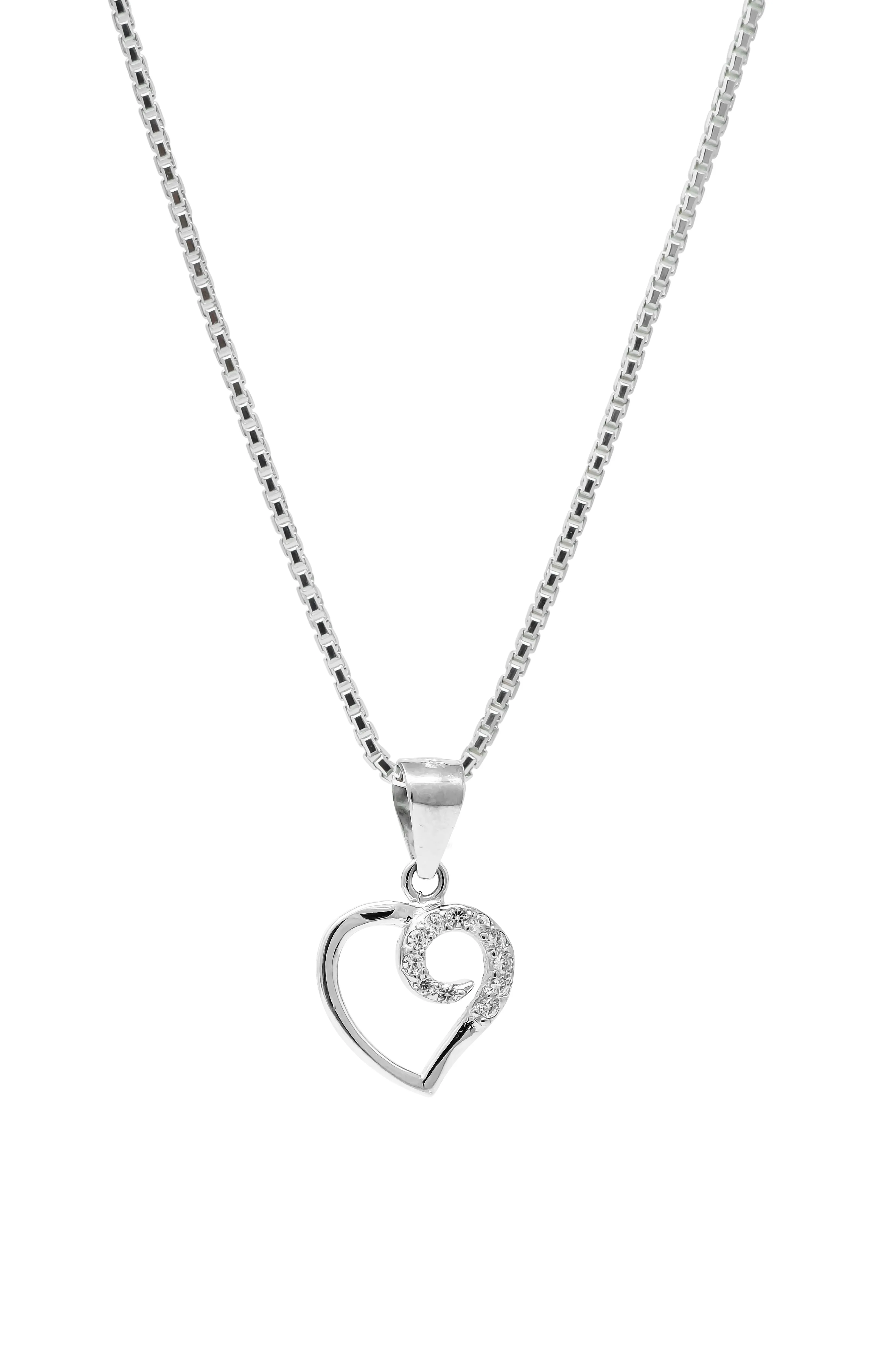 Love With A Twist Heart Sterling Silver Pendant