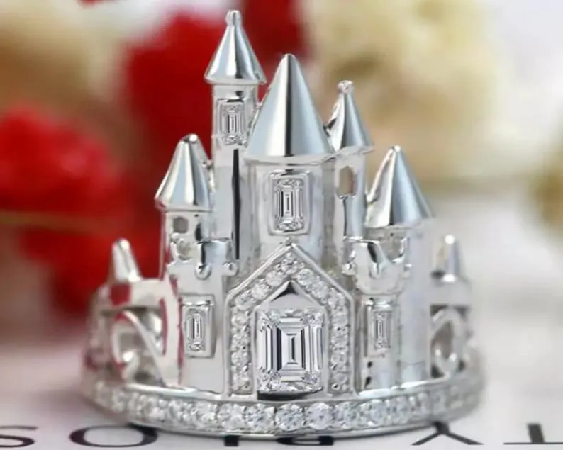 Magical Cinderella Enchanting Fairytale Castle Ring