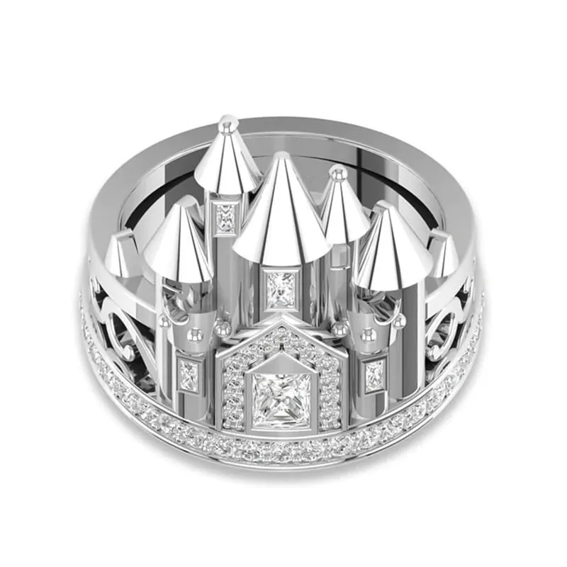 Magical Cinderella Enchanting Fairytale Castle Ring