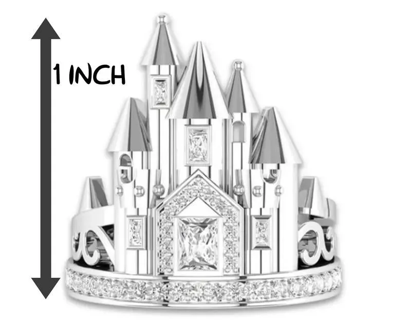 Magical Cinderella Enchanting Fairytale Castle Ring