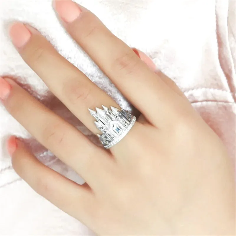 Magical Cinderella Enchanting Fairytale Castle Ring