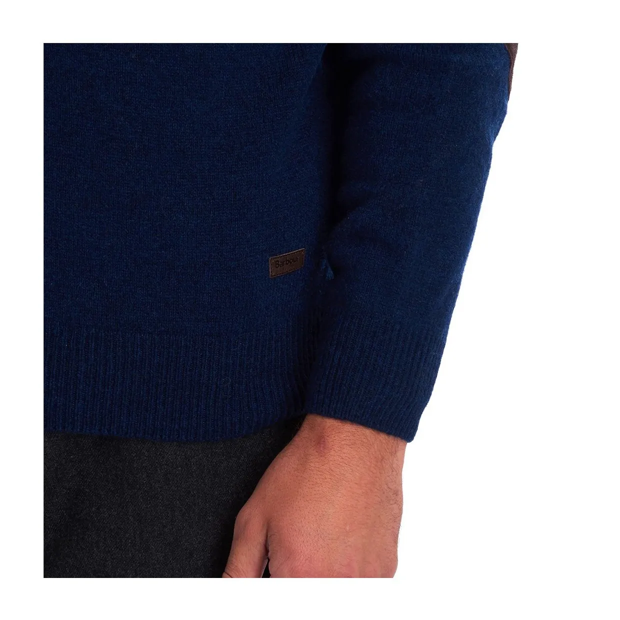 Maglione Barbour Patch Half Zip Blu