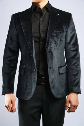 Mayfair Solid Iridescent Velvet Blazer