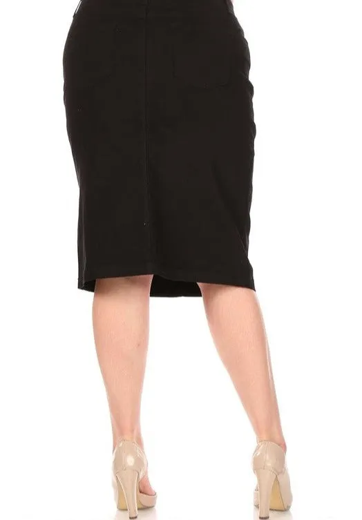 Melissa Twill Skirt-Black