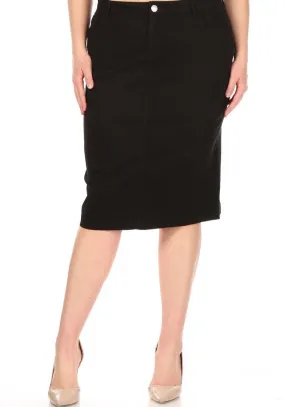 Melissa Twill Skirt-Black