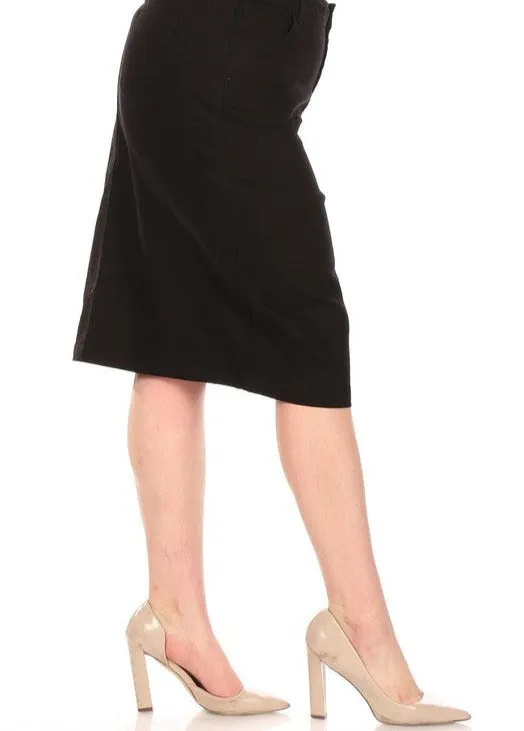 Melissa Twill Skirt-Black