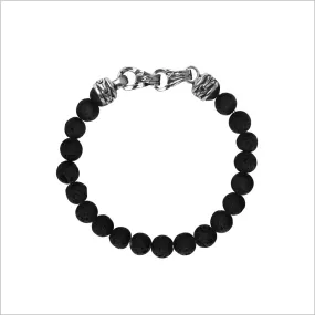 Men's Centauro Black Lava 8mm Bead Bracelet