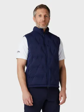 Men's Chev Welded Quilted Puffer Gilet In Peacoat