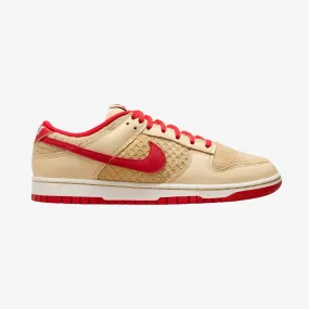 mens nike dunk low se (pale vanilla/university red)