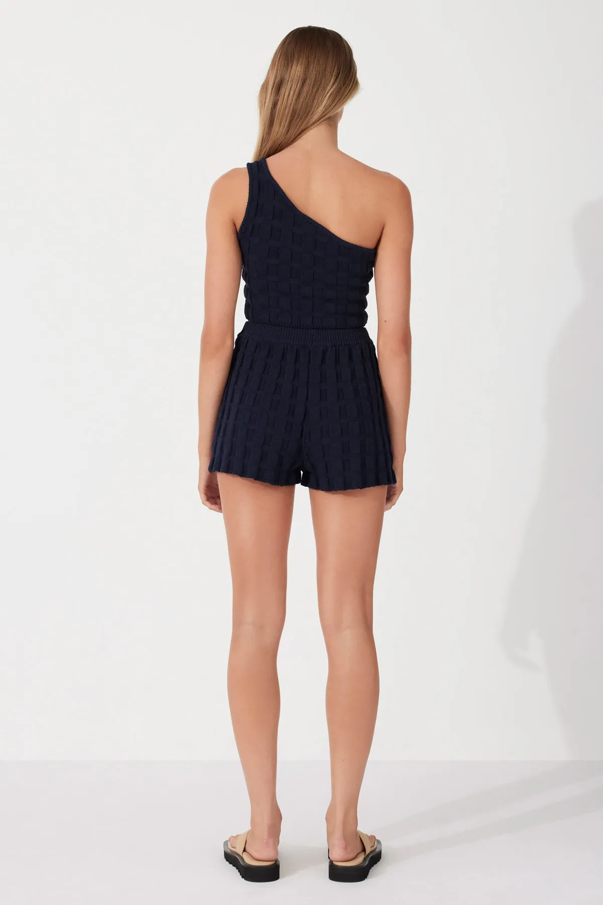 Midnight Textured Knit Short