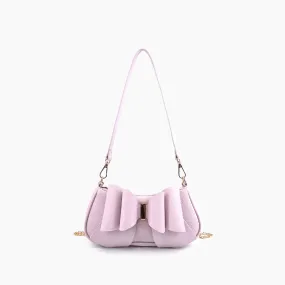 Mini Baguette Bow Pebble Shoulder Bag