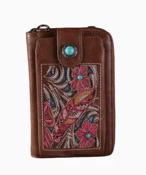 Montana West Embroidered Floral Phone Purse