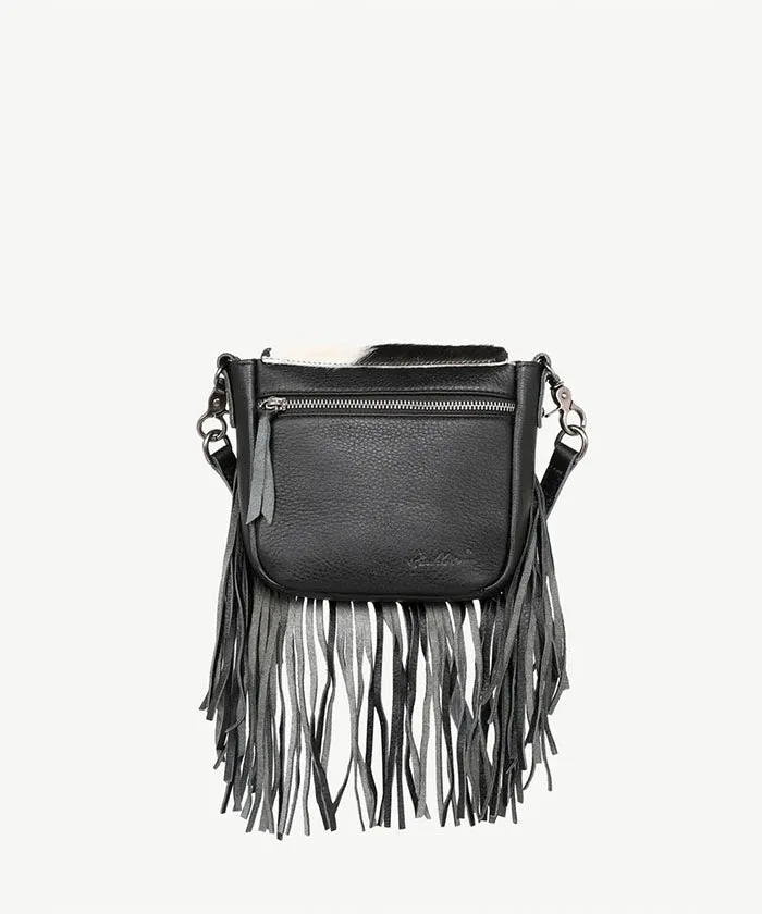 Montana West Genuine Leather Hair-On Fringe Crossbody Bag