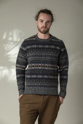 NEW Eribe Brodie Fair Isle Sweater in Cliff