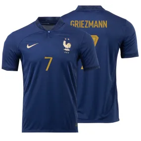 Nike Women's France 2022/23 Home Jersey w/ Griezmann #7 Printing