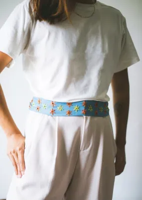 Nikki Fabric Belt - light blue