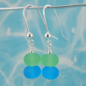 ocean frosted earrings