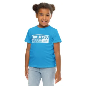 Playtime Confidence: Girl's Short Sleeve Jiu-Jitsu Rash Guard - Cyan