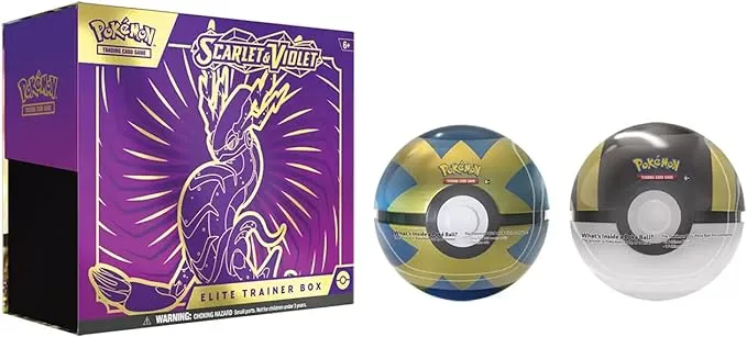 Pokemon Koraidon Elite Trainer Box   Poke Ball   Luxury Ball (English) Miraidon Purple