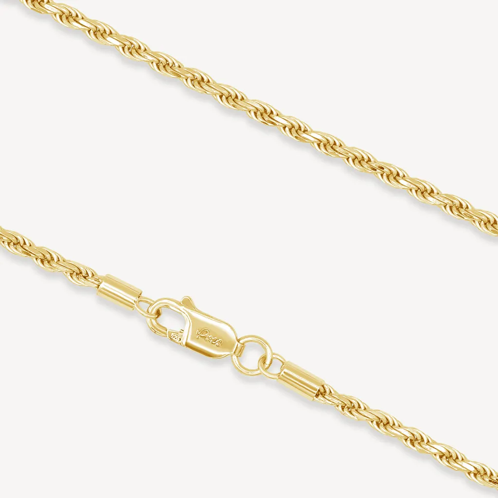 Premium Gold Rope Chain - 2.5mm