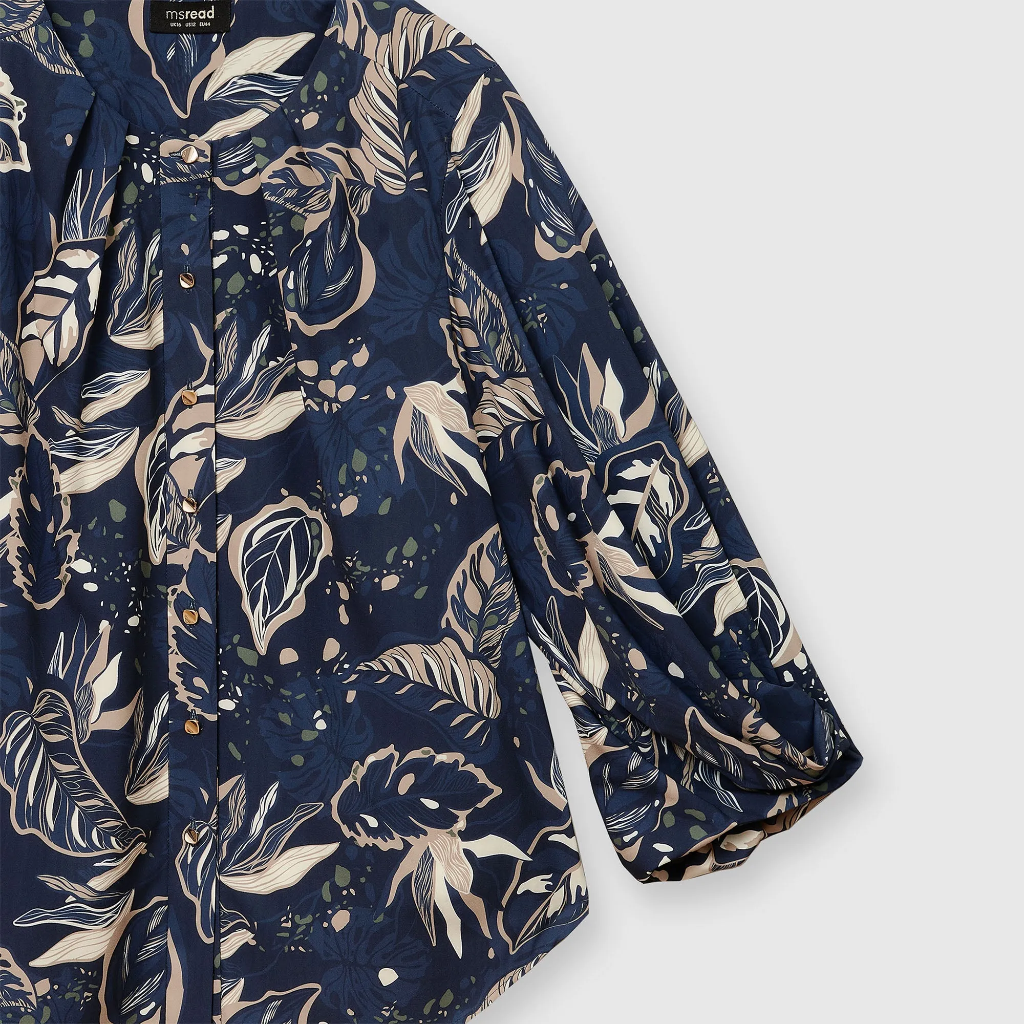 Printed Lantern Sleeve Top