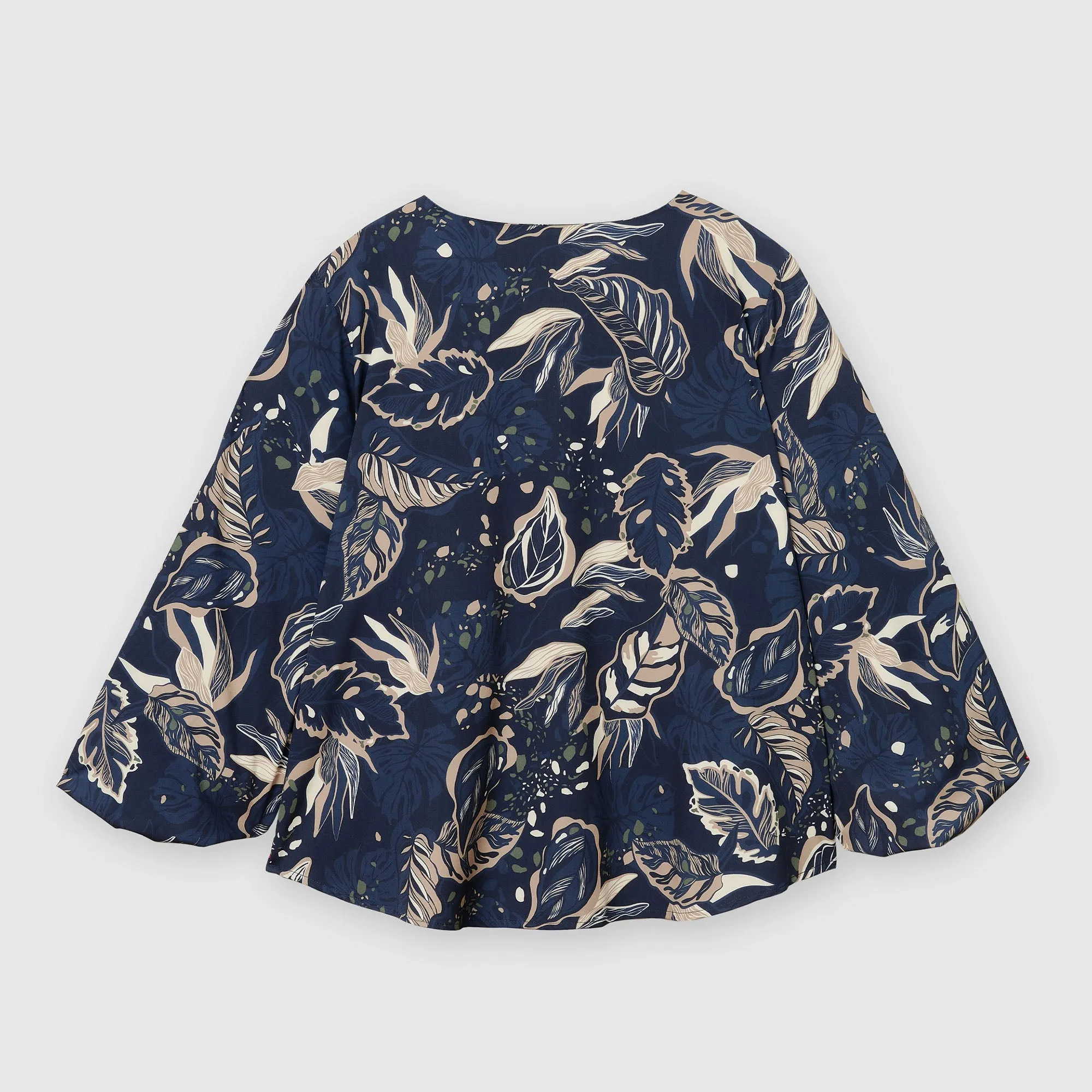 Printed Lantern Sleeve Top