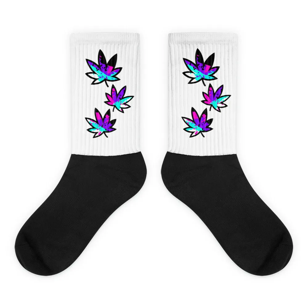 Purple Drip Leaf Socks