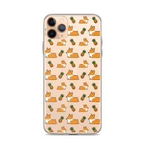 "Pineapple Corgis" Clear iPhone Case