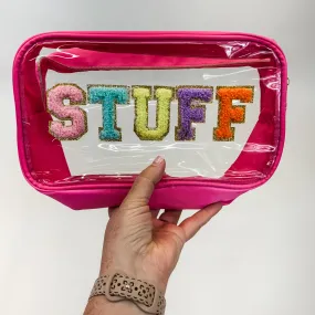 "Stuff" Patch Letter Travel Bag