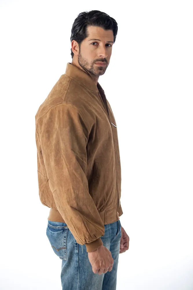 REED Men's Baseball Suede Leather Jacket (Imported)