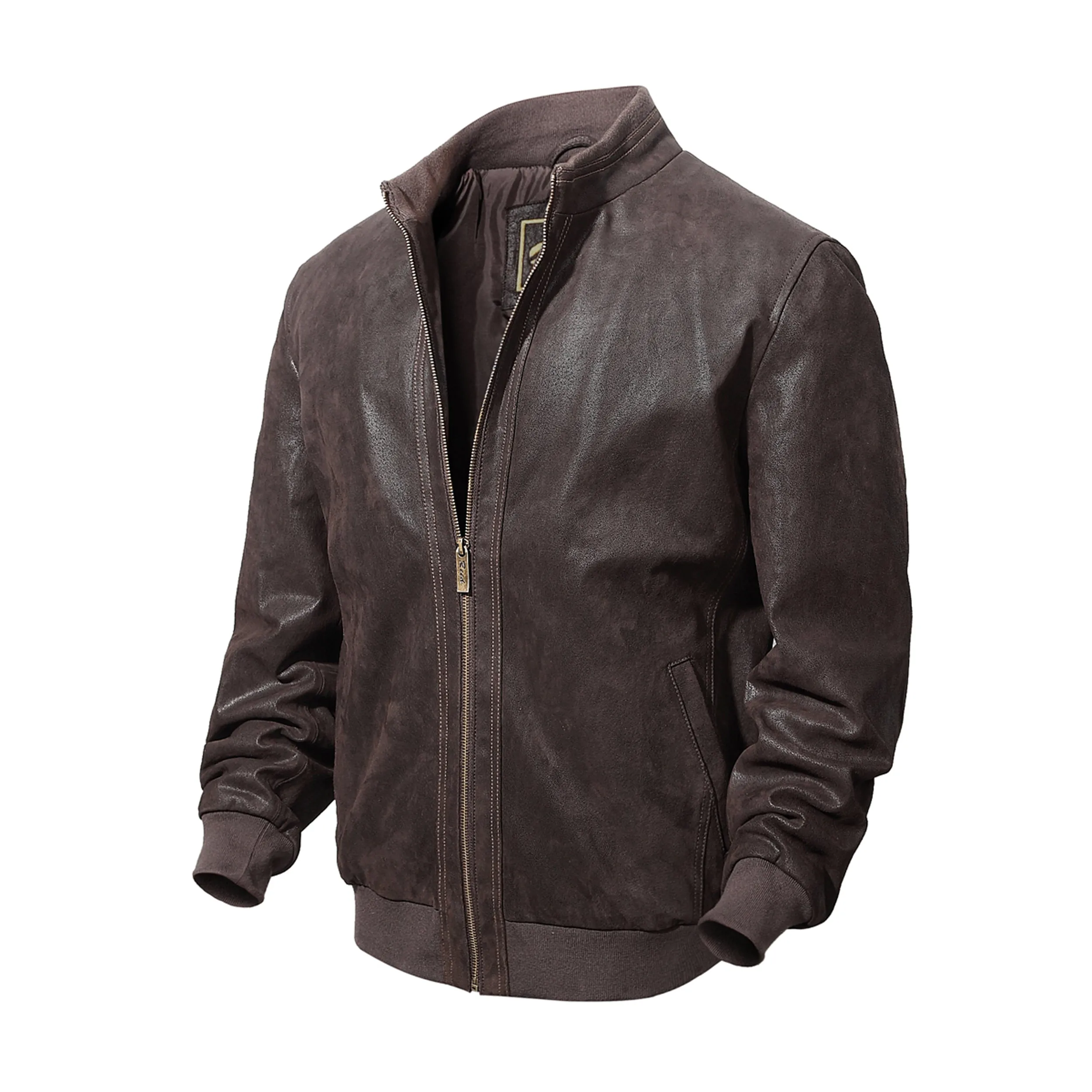 REED Men's Baseball Suede Leather Jacket (Imported)