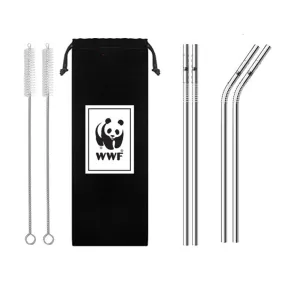 Reusable straw set