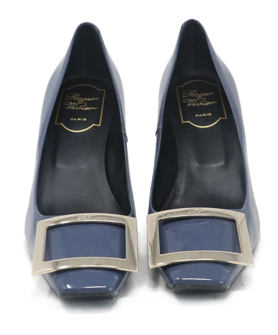 Roger Vivier Blue Patent Leather Heels sz 6