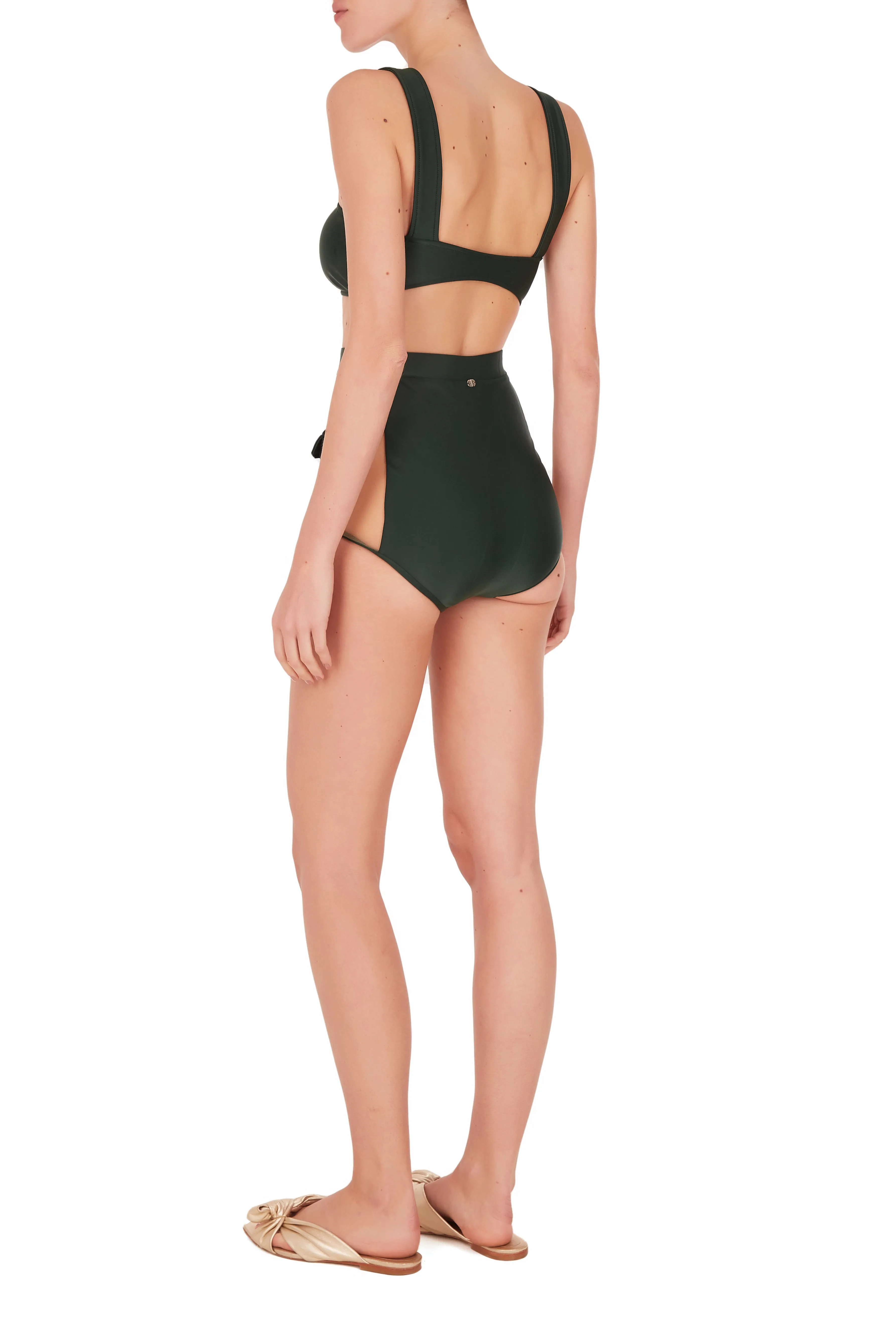 Safari Solid Hot Pants Bikini