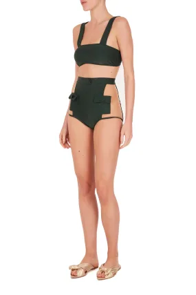 Safari Solid Hot Pants Bikini