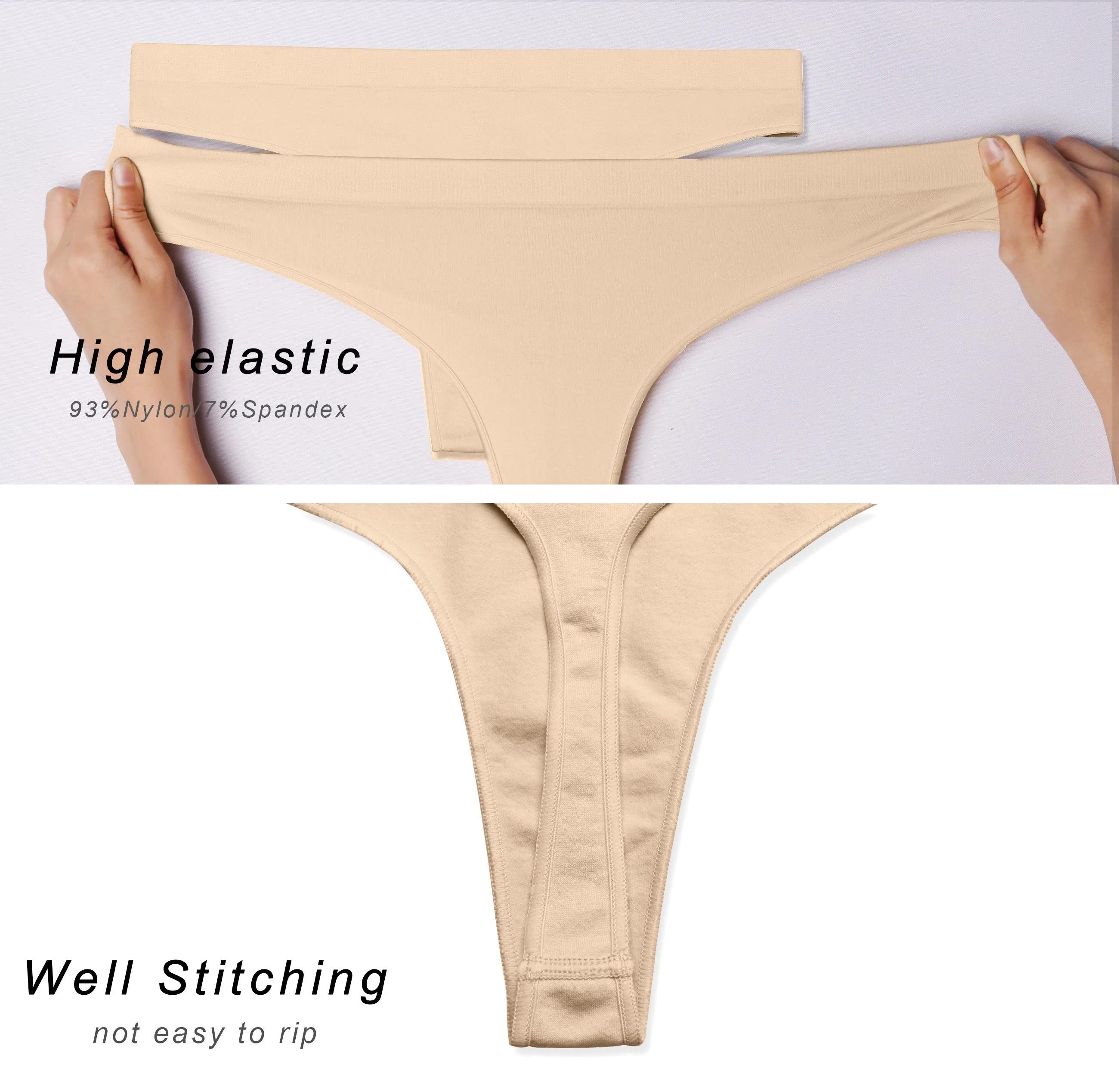 Seamless Sports Thongs Underwear skin