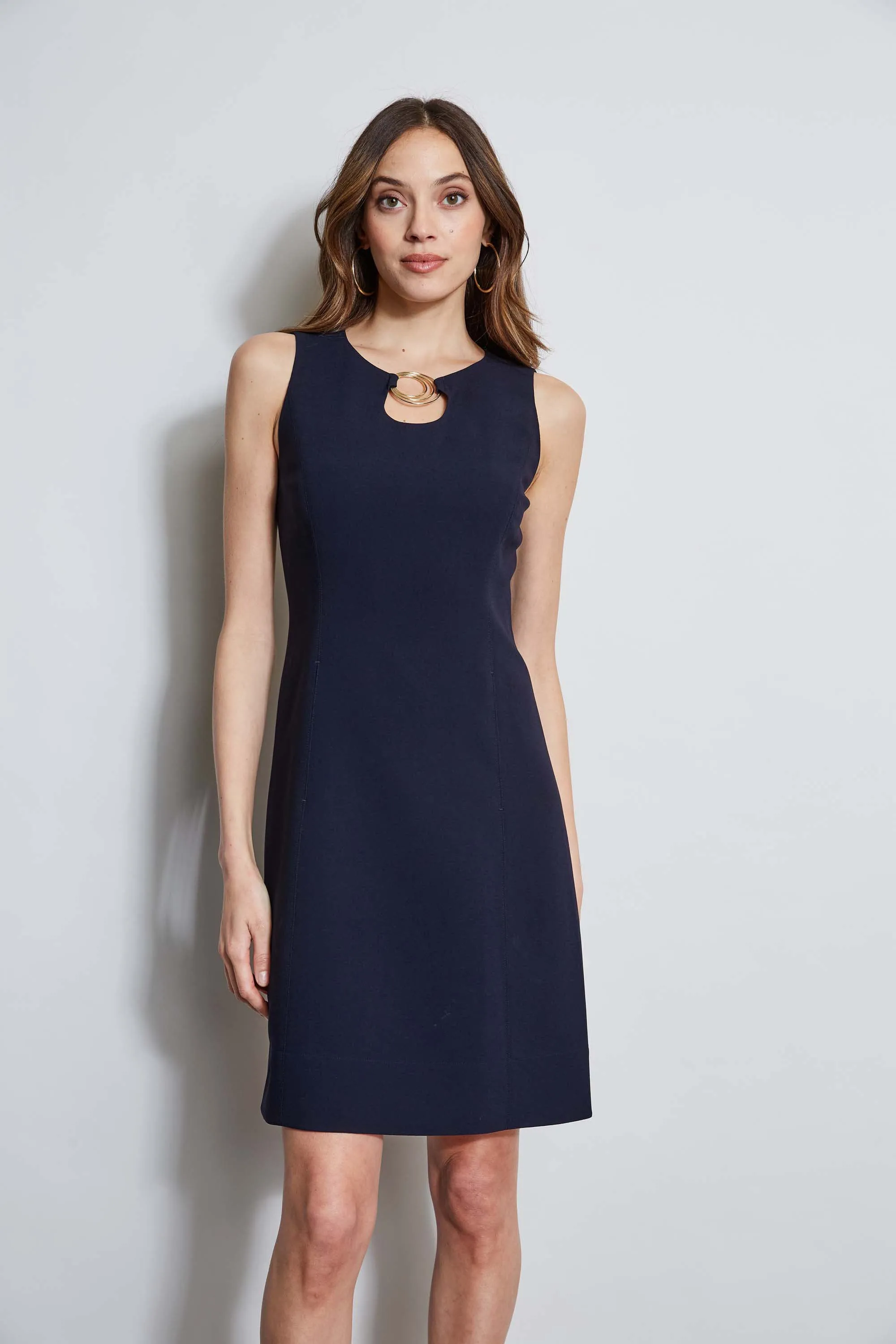 Sleeveless Keyhole Ring Dress