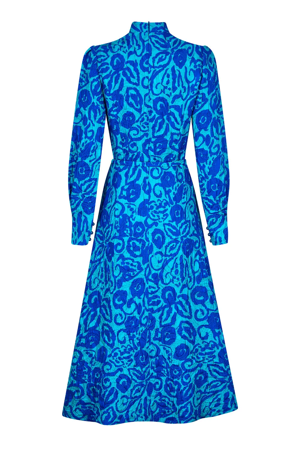 Smart Dress in Silk/Wool Printed Matelassé - Sophie