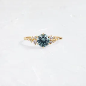 Snowdrift Ring, 1.12ct. Aqua Montana Sapphire - OOS